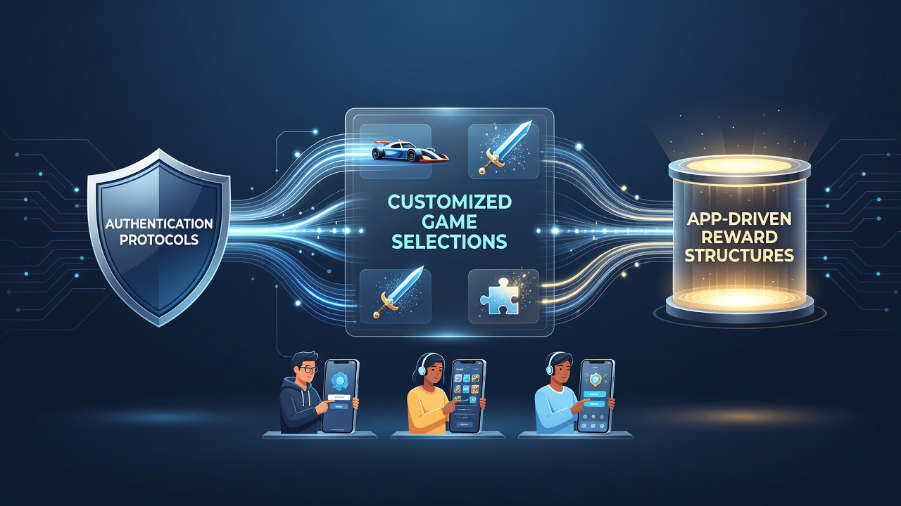Authentication protocols securing mobile app interfaces for reward customization