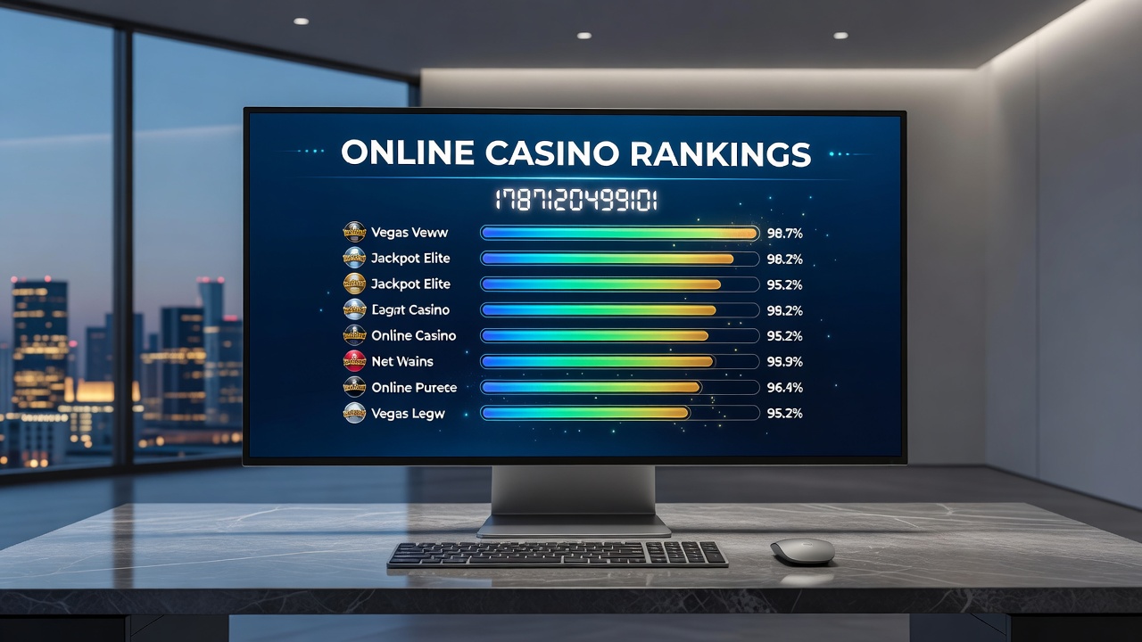 Mobile casino interface showing ranking criteria in action