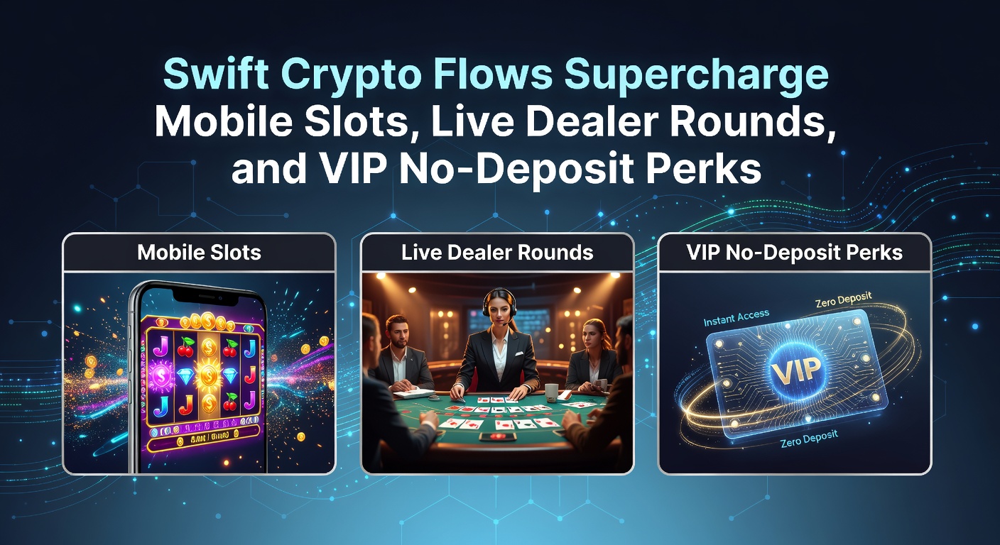 Digital illustration of lightning-fast cryptocurrency transactions fueling vibrant mobile slot games, live dealer tables, and exclusive VIP rewards on a sleek smartphone screen