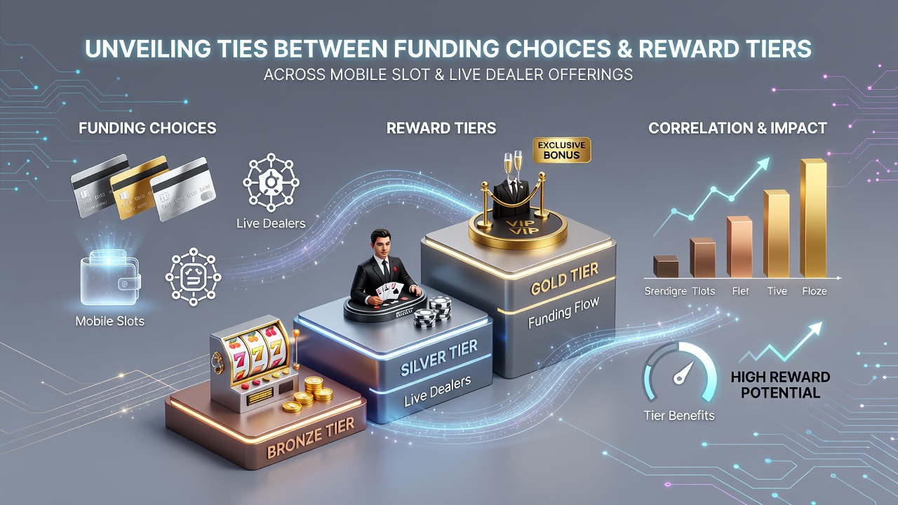 Mobile casino interface showing payment options linked to loyalty reward tiers for slots and live dealer games